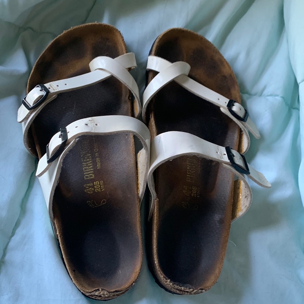 Birkenstock White Patent Leather Sandals-Size 10/41-Regular width